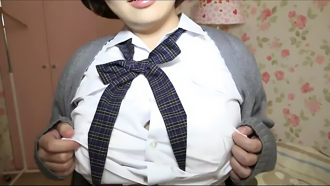 Japanese Student With Big Natural Tits Films Herself In Dorm Room