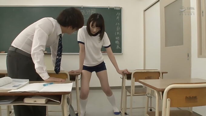 A 18-Year-Old Japanese Schoolgirl Seduces Her Professor In A Classroom