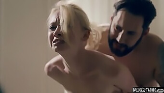 Blonde Teen Gets Dominated By Her Daddy And Perv Client